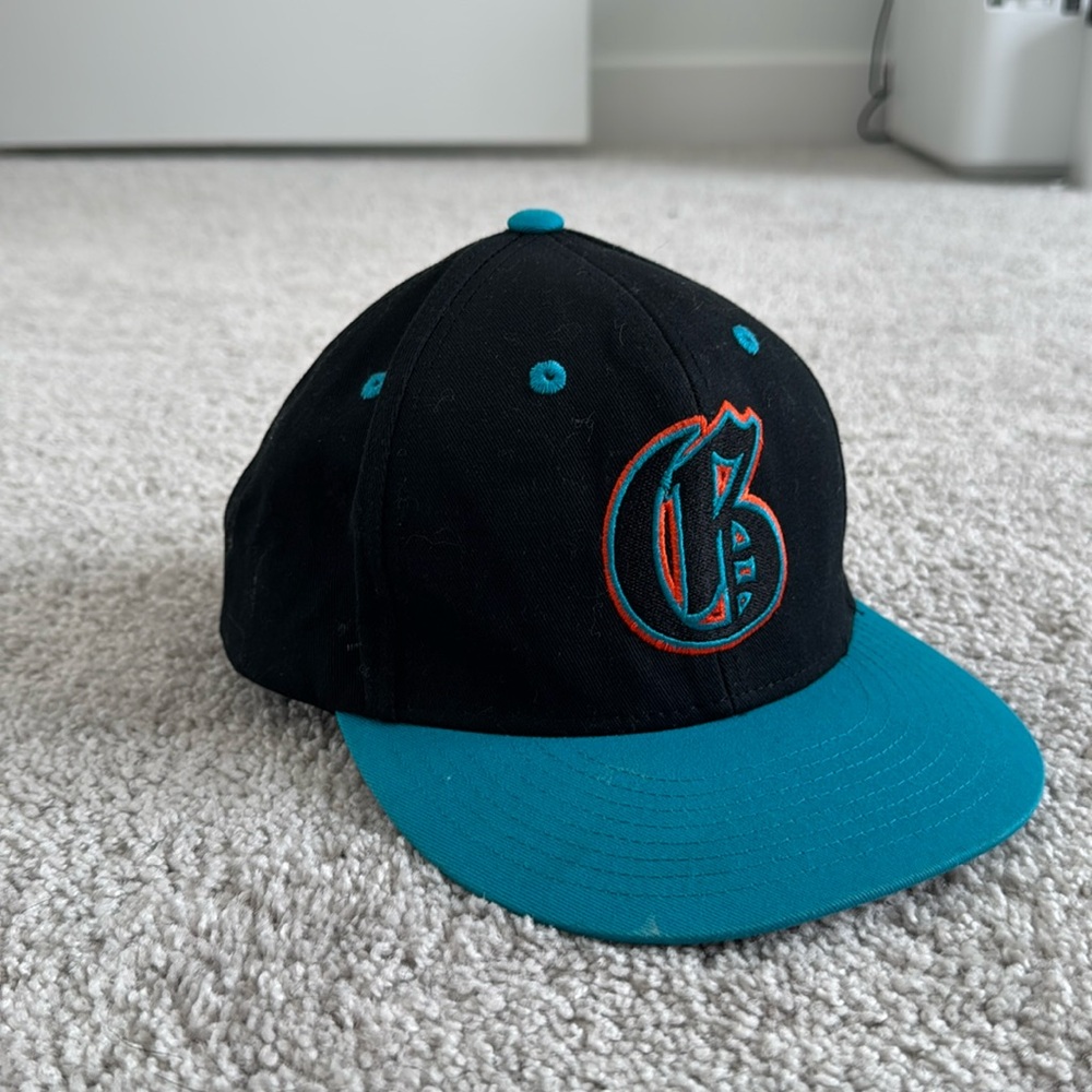 Old English G Hat, Blue Orange and Black